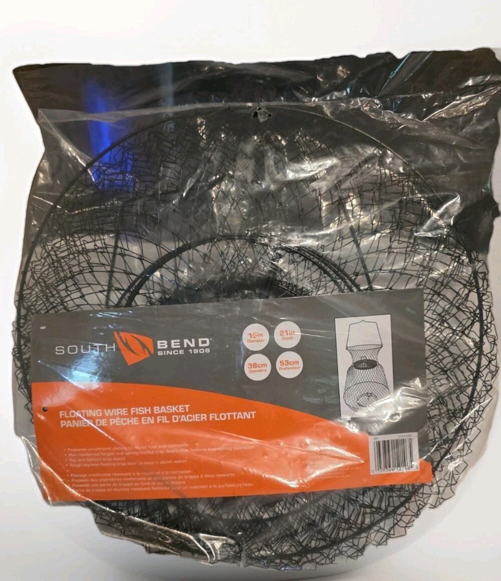 NWT South Bend Collapsible Floating Fish Basket 15" Wide 21" Deep FREE SHIPPING